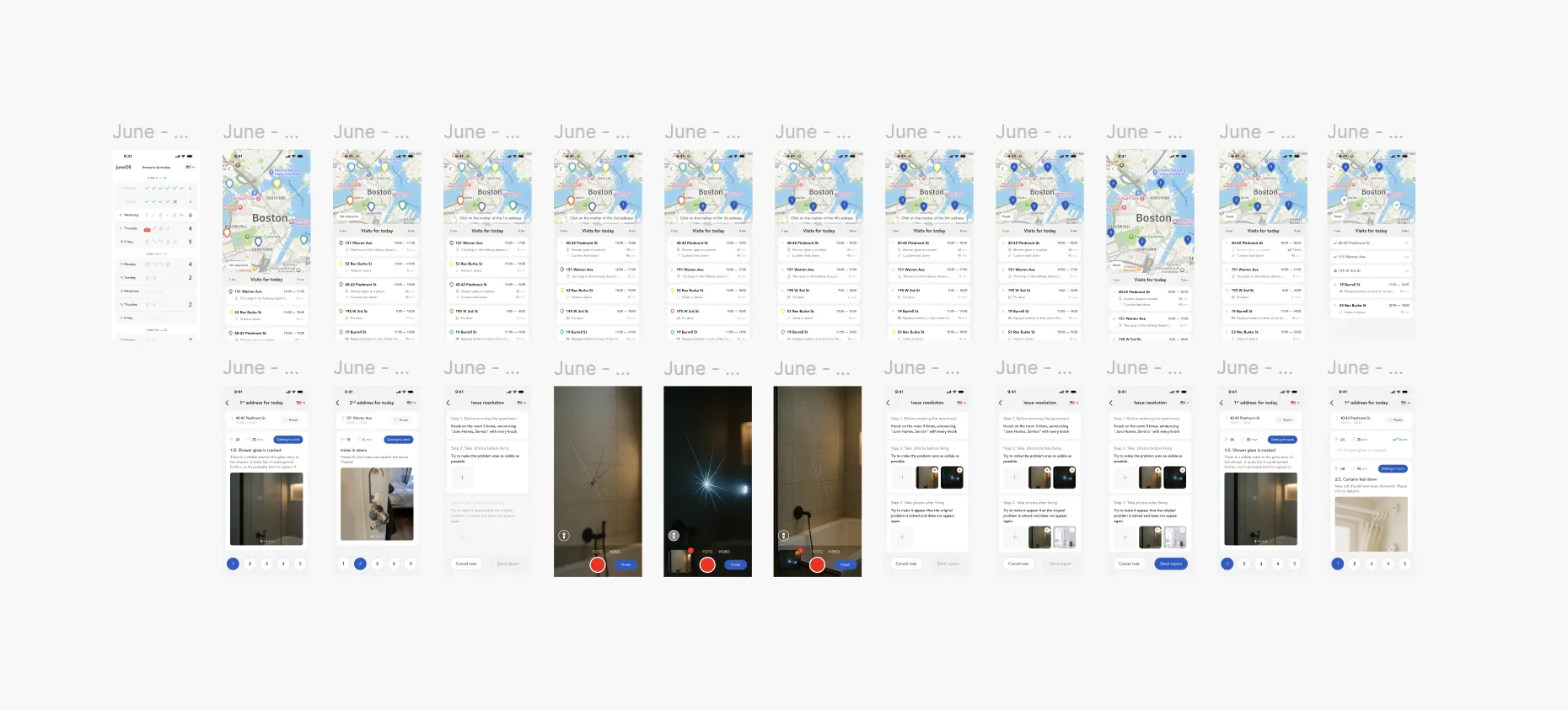 Route optimization screen